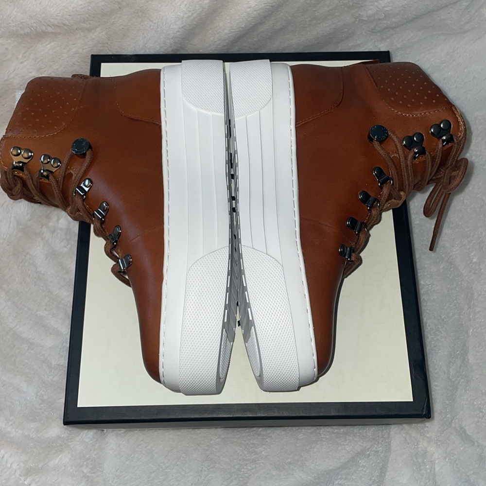 NWT J/SLIDES ADELE Tan Leather Casual Boot Sneaker - Picture 13 of 16